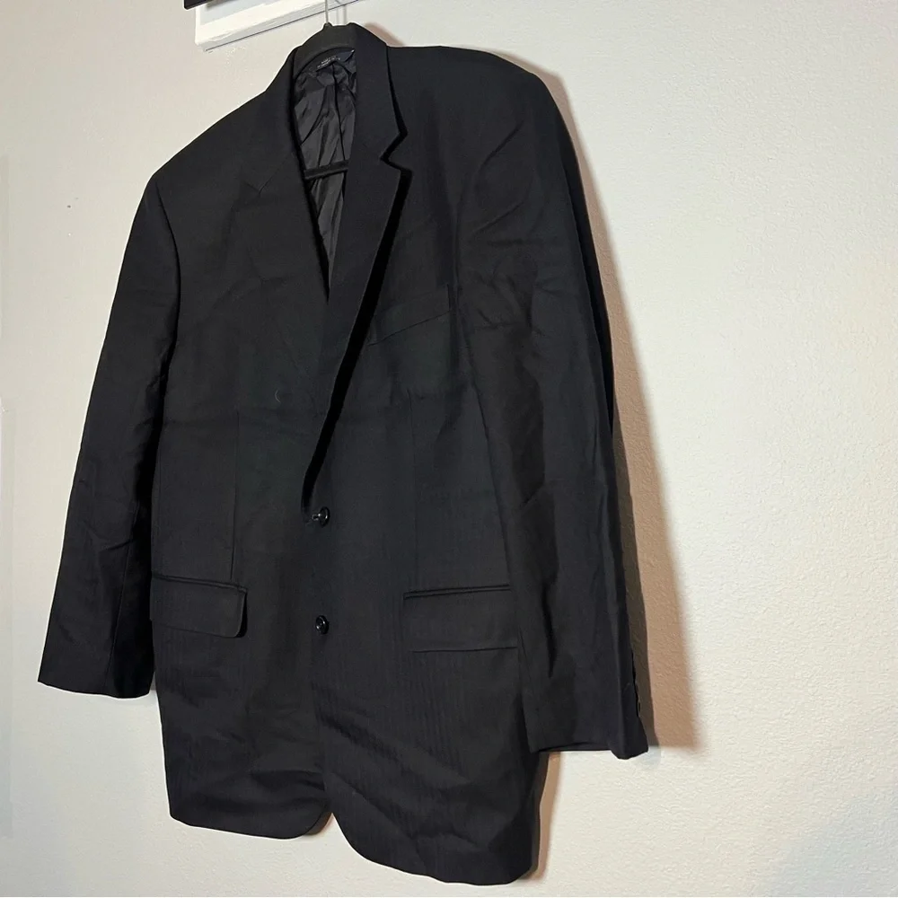 Brooks Brothers Saxxon 1818 Madison Black Blazer Sports Coat Size 43R Wool